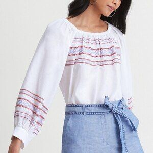 Ann Taylor Balloon-Sleeve Blouse Top (NWT)